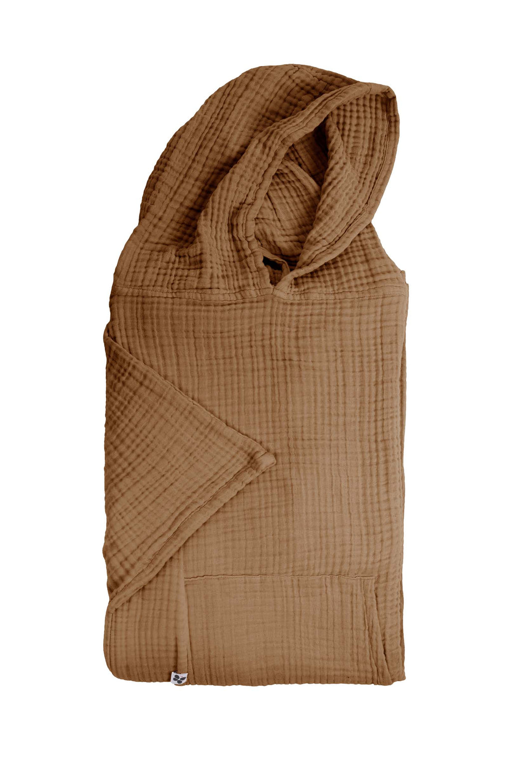 Gaia - Poncho - Gaze De Coton Unie - Camel