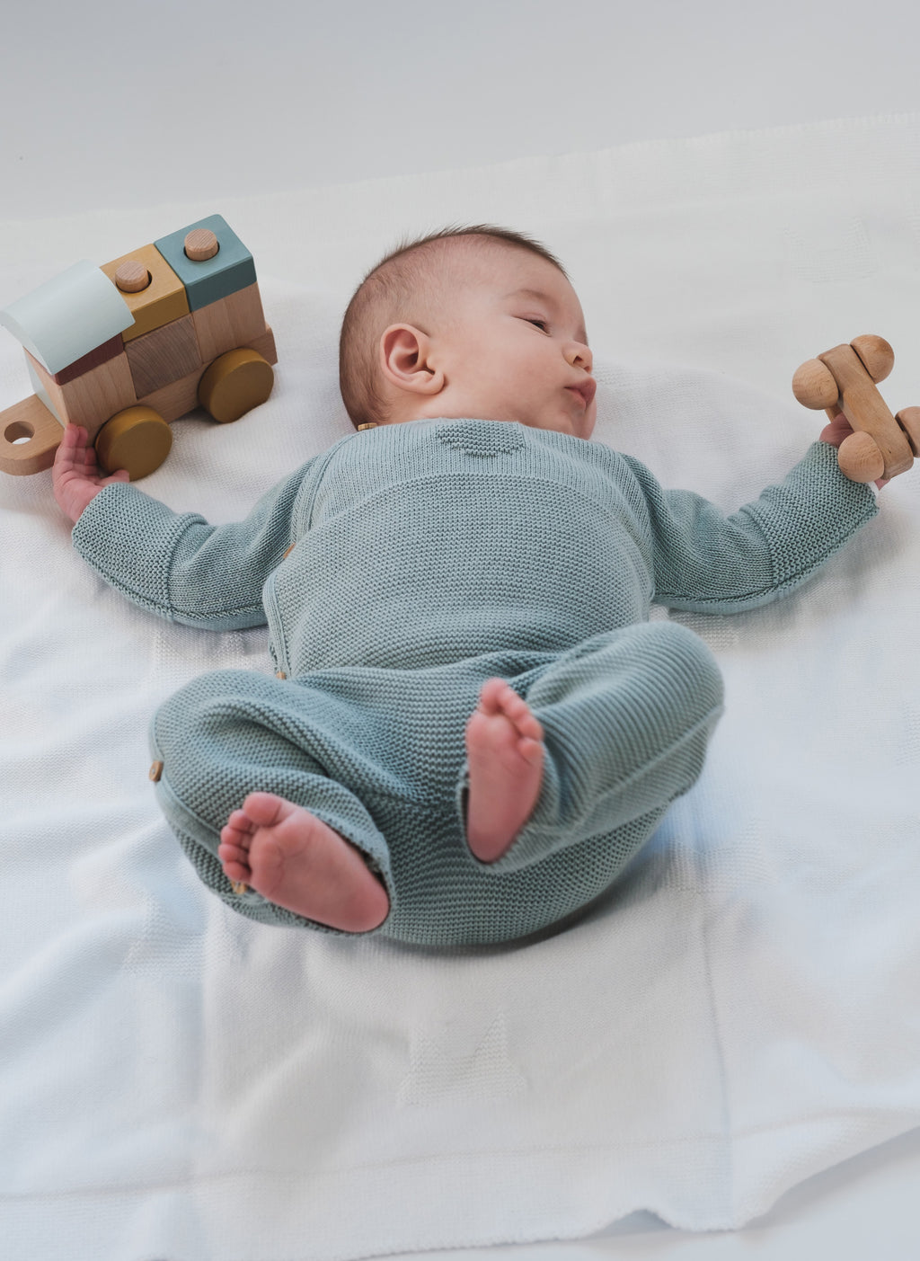 Combinaison En Coton Petits Chats - Bleu Danube
