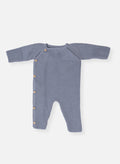Combinaison En Coton Petits Chats - Bleu Orage