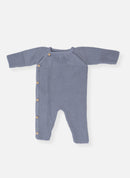 Combinaison En Coton Petits Chats - Bleu Orage