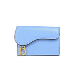 Porte-Cartes Christian Dior Dior Saddle Cuir - Bleu