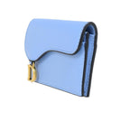 Porte-Cartes Christian Dior Dior Saddle Cuir - Bleu