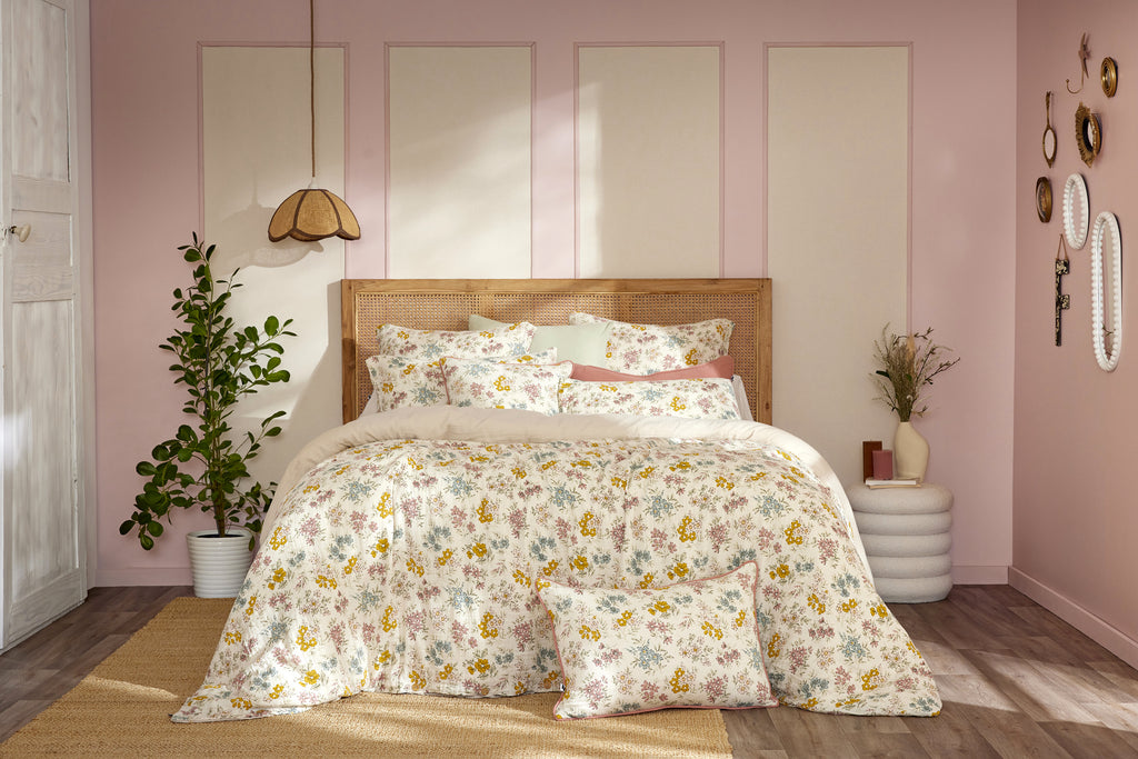 Adele - Housse De Couette - Gaze De Coton Imprimée - Pampa