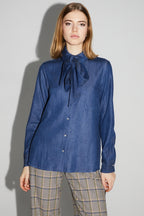 Chemise Lou Lyocell Blue Fabriqué En Italie
