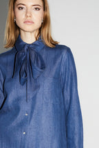 Chemise Lou Lyocell Blue Fabriqué En Italie