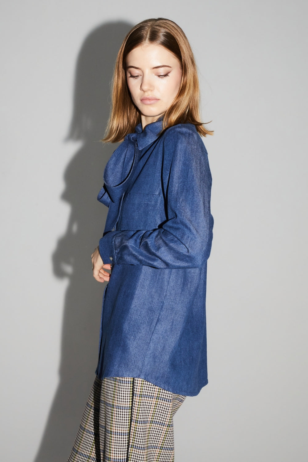 Chemise Lou Lyocell Blue Fabriqué En Italie