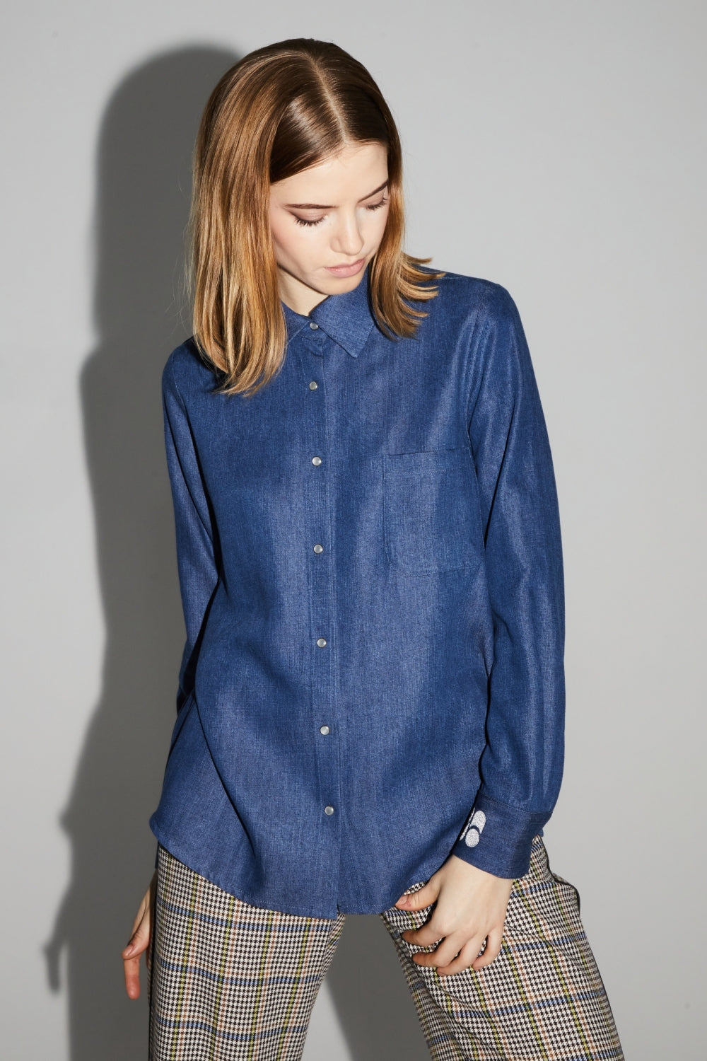 Chemise Lou Lyocell Blue Fabriqué En Italie