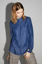Chemise Lou Lyocell Blue Fabriqué En Italie