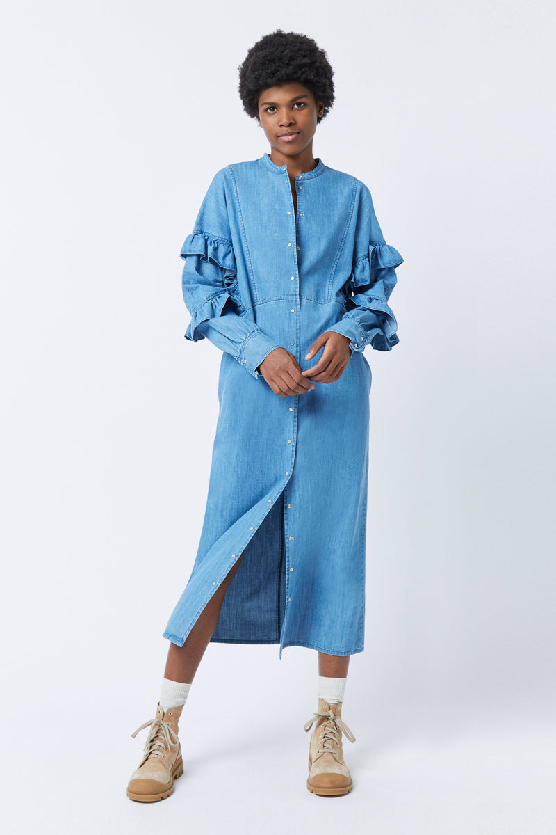 Like Lucciana dress - plain DENIM