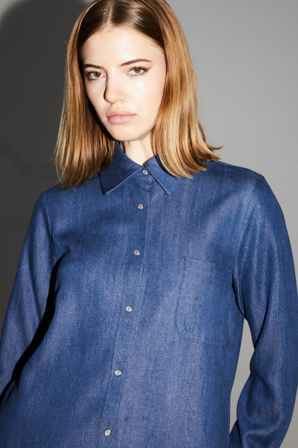 Chemise Lou Lyocell Blue Fabriqué En Italie