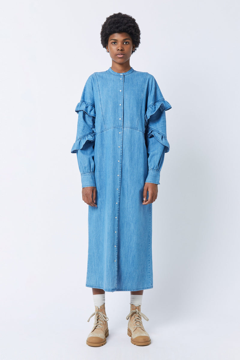 Like Lucciana dress - plain DENIM