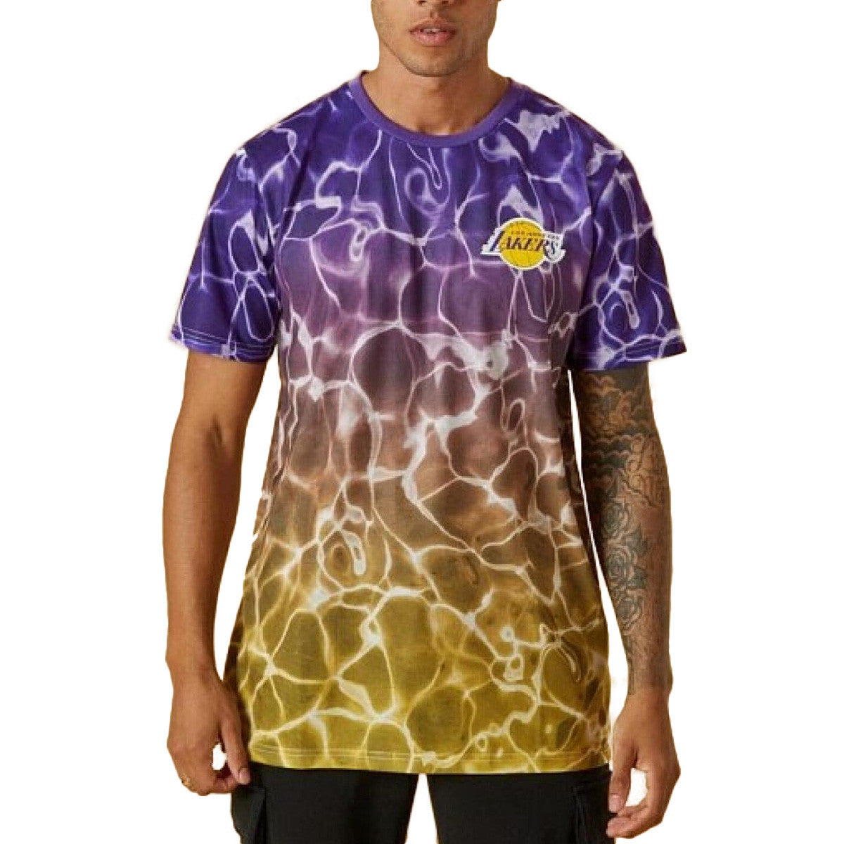 Tee-Shirt New Era La Lakers Nba Team Colour Water Print