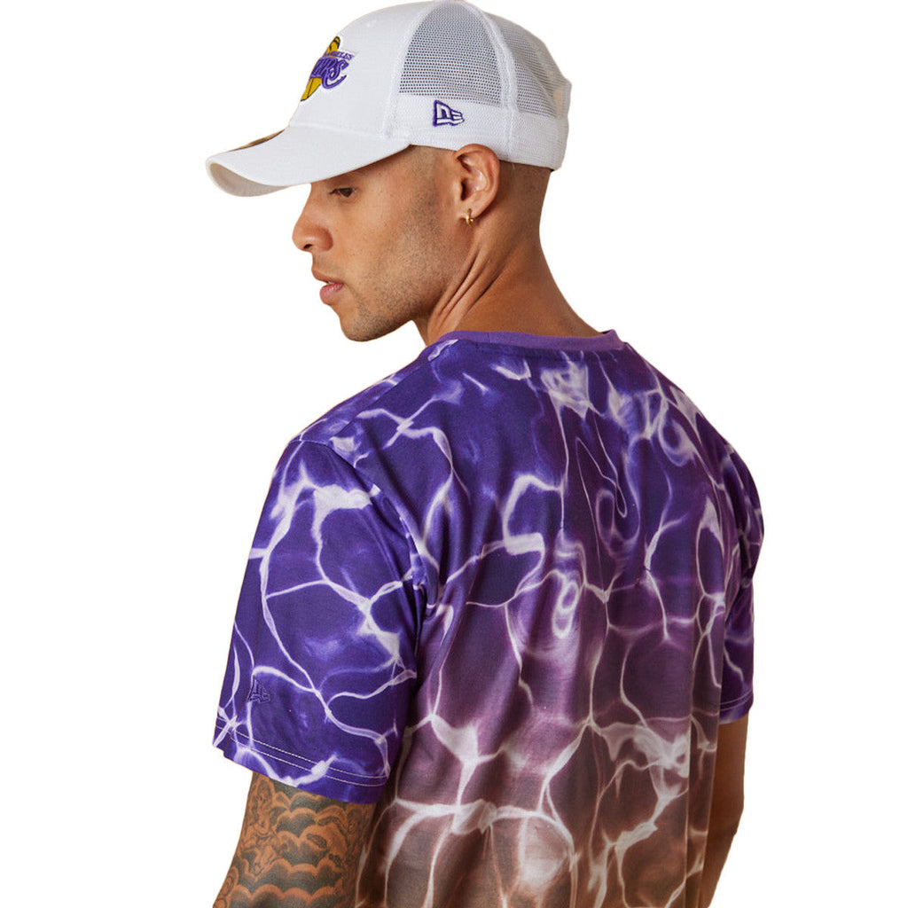 Tee-Shirt New Era La Lakers Nba Team Colour Water Print