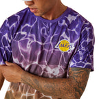Tee-Shirt New Era La Lakers Nba Team Colour Water Print