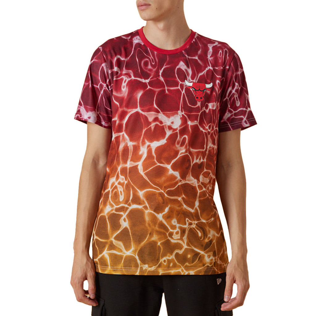 Tee-Shirt New Era Chicago Bulls Nba Team Colour Water Print