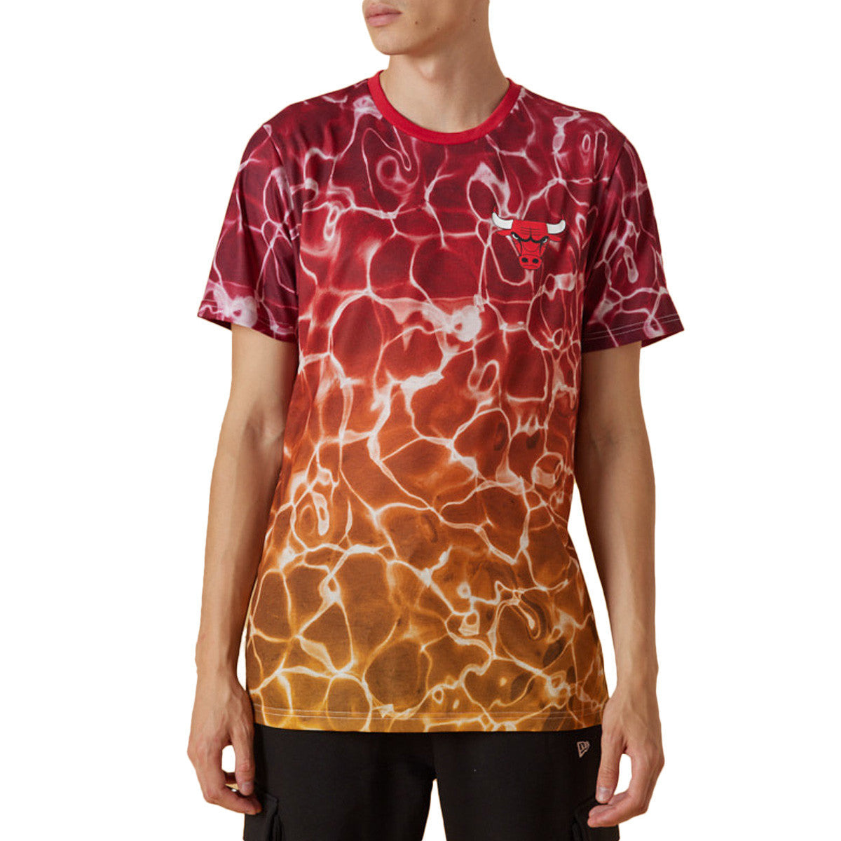 Tee-Shirt New Era Chicago Bulls Nba Team Colour Water Print