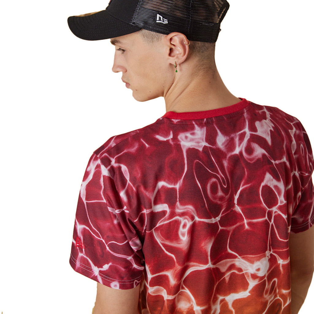 Tee-Shirt New Era Chicago Bulls Nba Team Colour Water Print