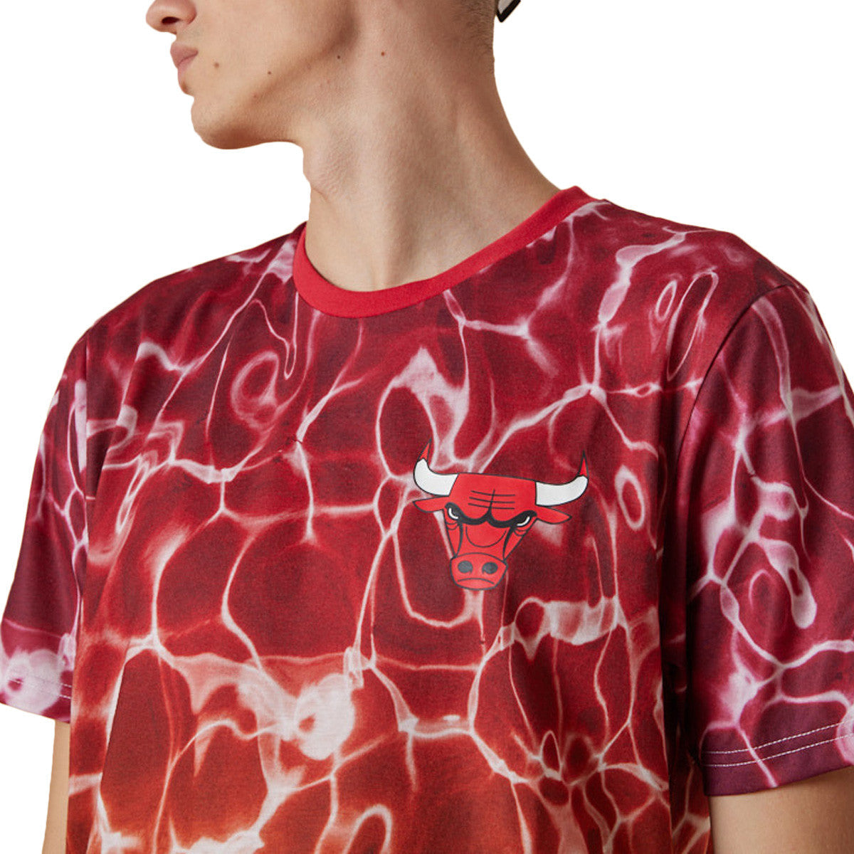 Tee-Shirt New Era Chicago Bulls Nba Team Colour Water Print