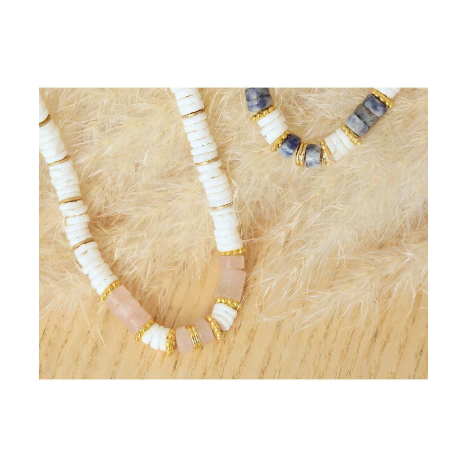 kit de joyería de bricolaje - Mon Collier En cuentas de Heishi y jaspe.