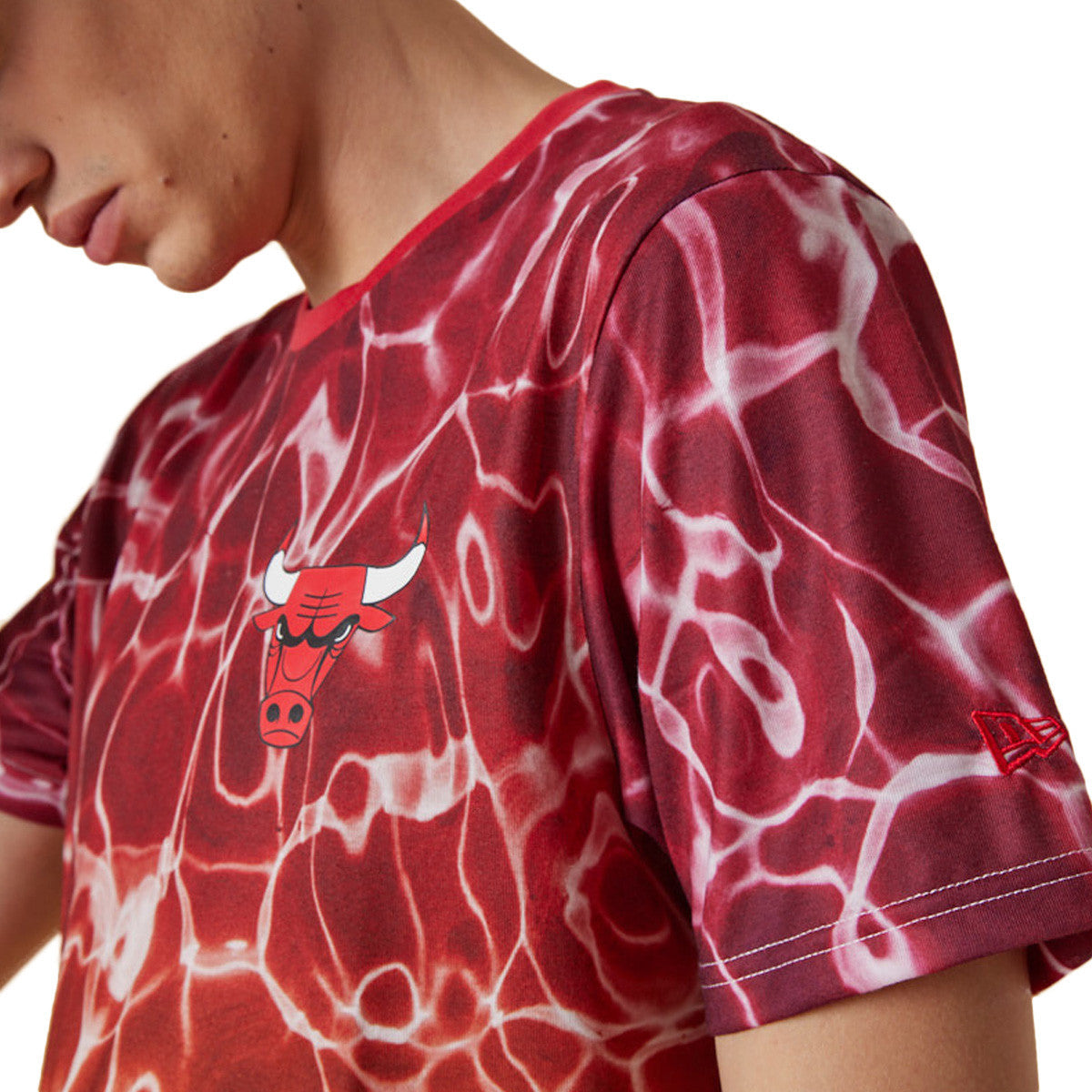 Tee-Shirt New Era Chicago Bulls Nba Team Colour Water Print
