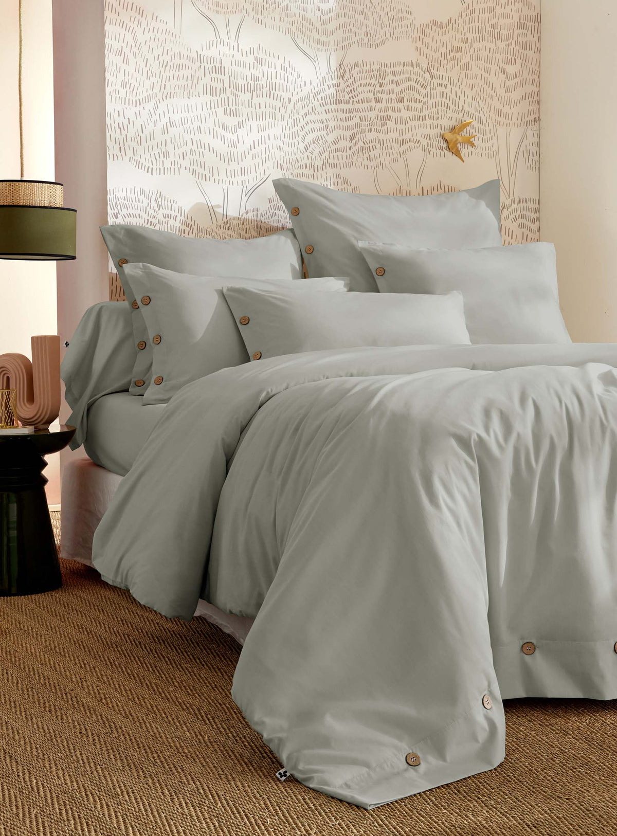 Perrine - Duvet Cover - Plain Percale - Celadon