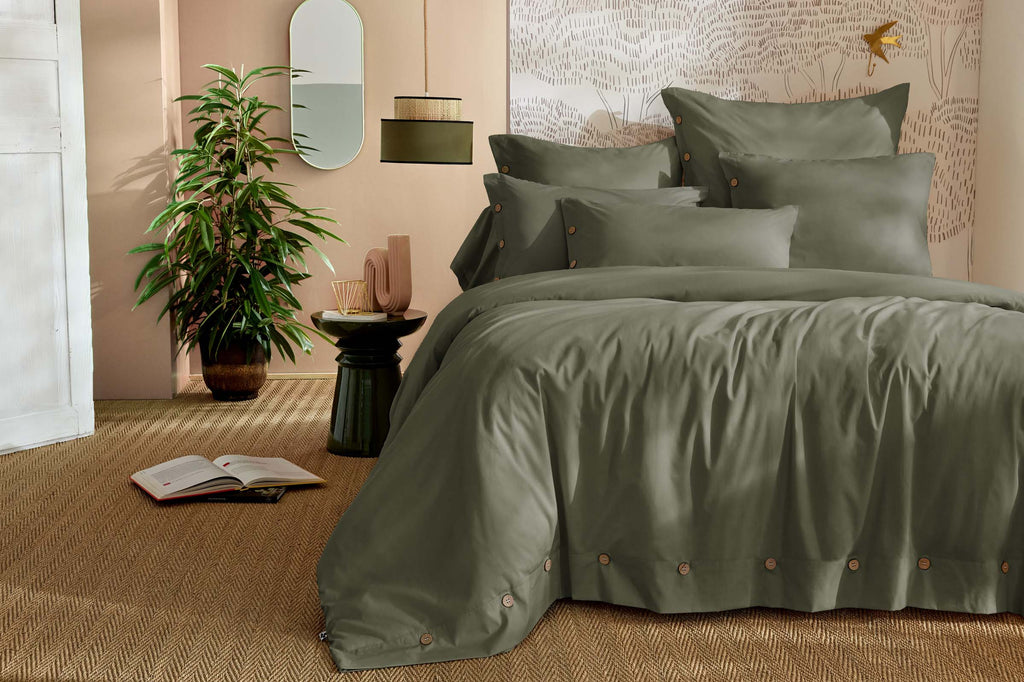 Perrine - Housse De Couette - Percale Unie - Romarin