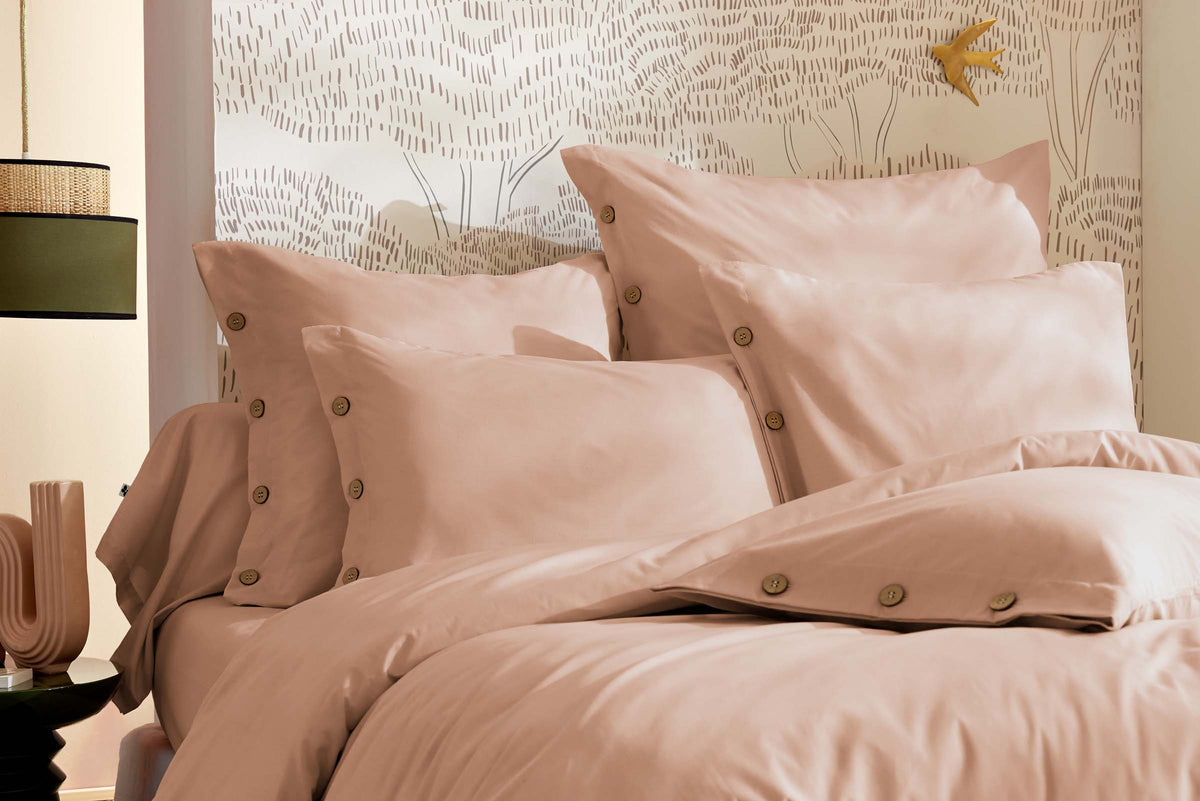Perrine - Copripiumino - Percalle Tinta Unita - Blush
