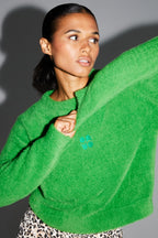 Maille Lina Fluffy Green Fabriquée Au Portugal