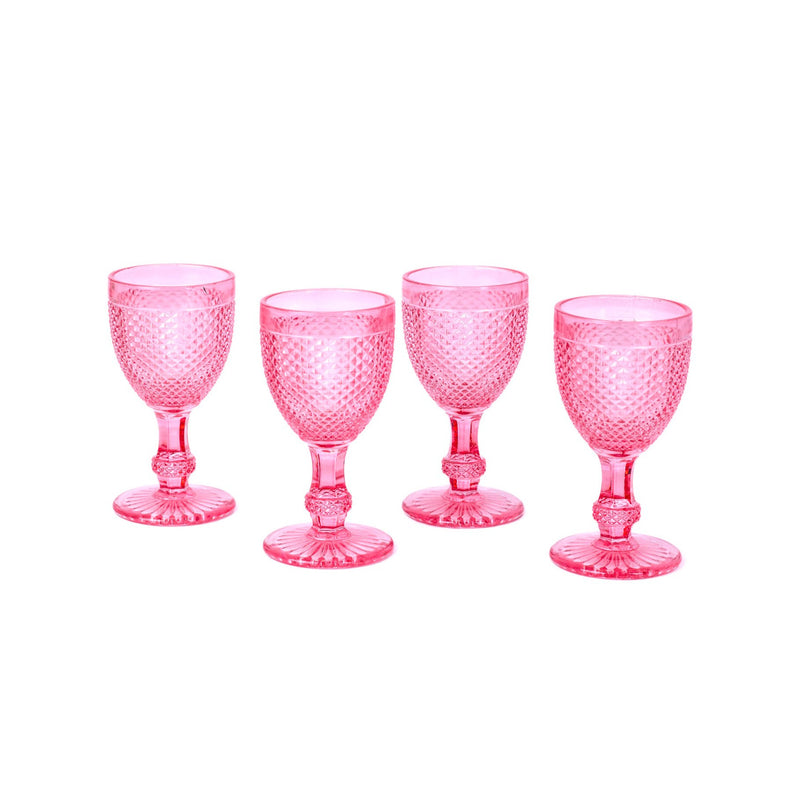 Lot De 4 Gobelets En Verre - Rose