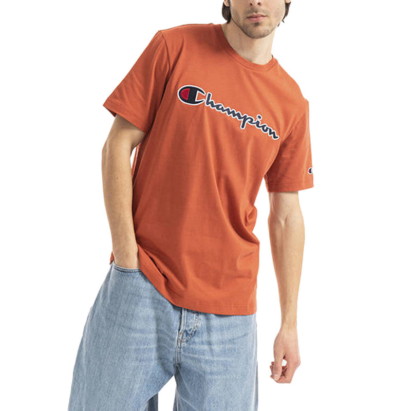 T-Shirt Champion - Orange, Noir.