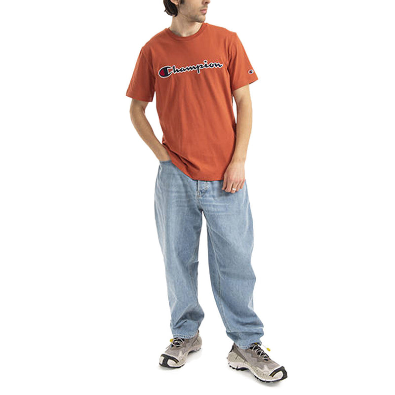 T-Shirt Champion - Orange, Noir.