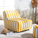 Pouf Gonflable - Summer Stripe - Jaune