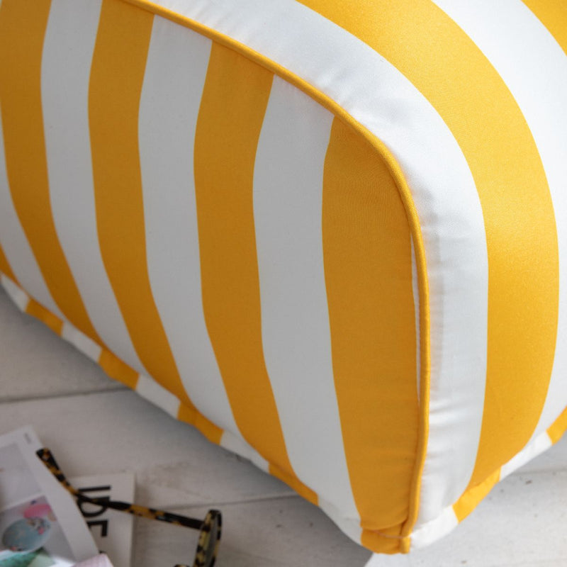 Pouf Gonflable - Summer Stripe - Jaune