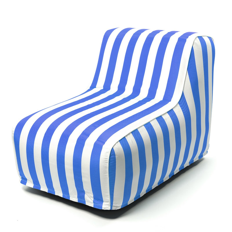 Pouf Gonflable - Summer Stripe - Bleu