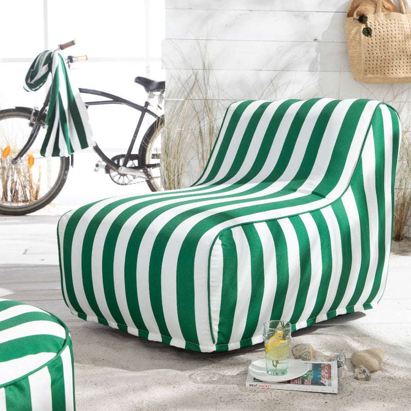 Pouf Gonflable - Summer Stripe - Vert