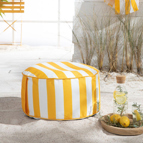 Pouf Gonflable - Summer Stripe - Jaune