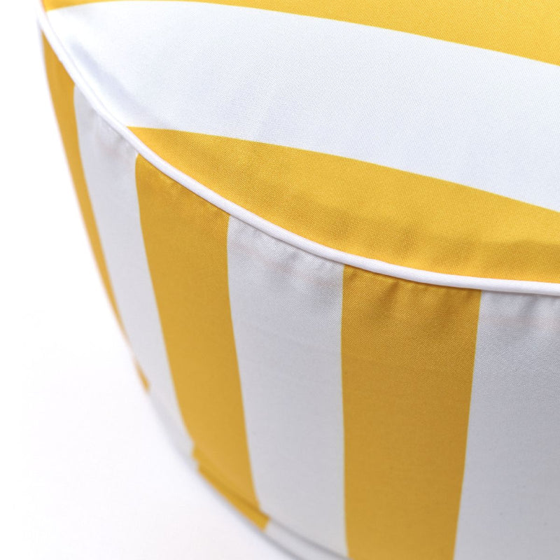 Pouf Gonflable - Summer Stripe - Jaune