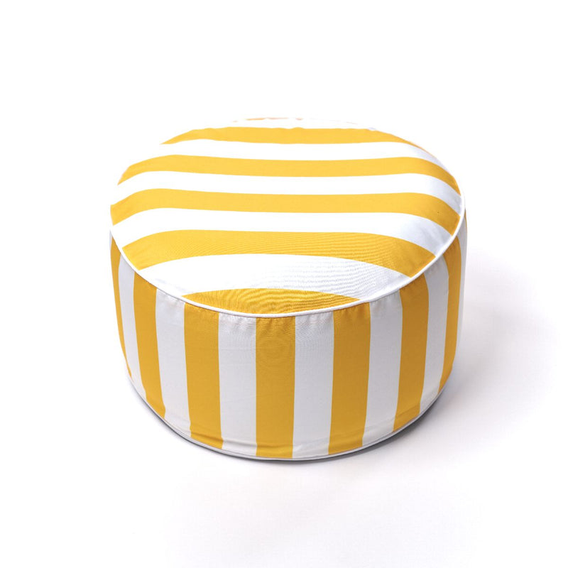 Pouf Gonflable - Summer Stripe - Jaune