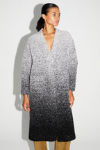 Veste Doriane Bouclettes Dégradé Gris Noir Fabriquée En Italie