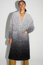 Veste Doriane Bouclettes Dégradé Gris Noir Fabriquée En Italie