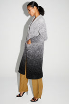 Veste Doriane Bouclettes Dégradé Gris Noir Fabriquée En Italie
