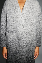Veste Doriane Bouclettes Dégradé Gris Noir Fabriquée En Italie