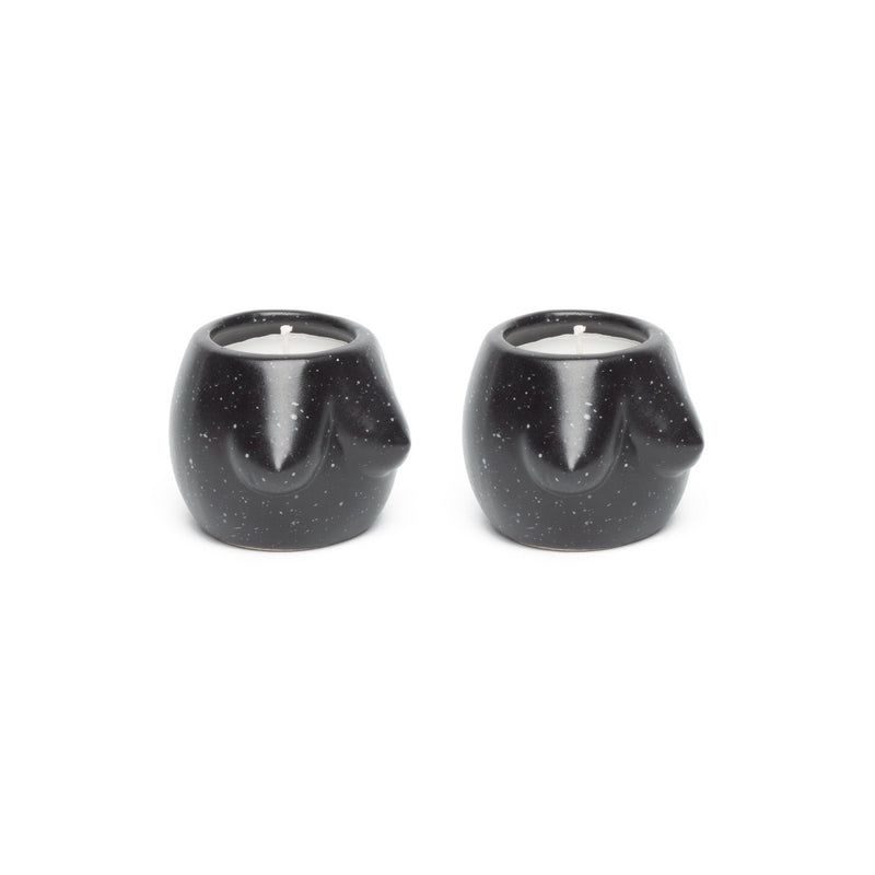 Lot De 2 Bougeoirs Tits - Noir