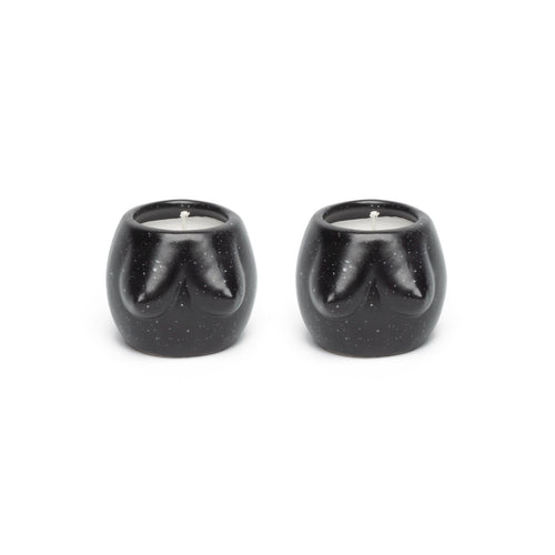 Lot De 2 Bougeoirs Tits - Noir