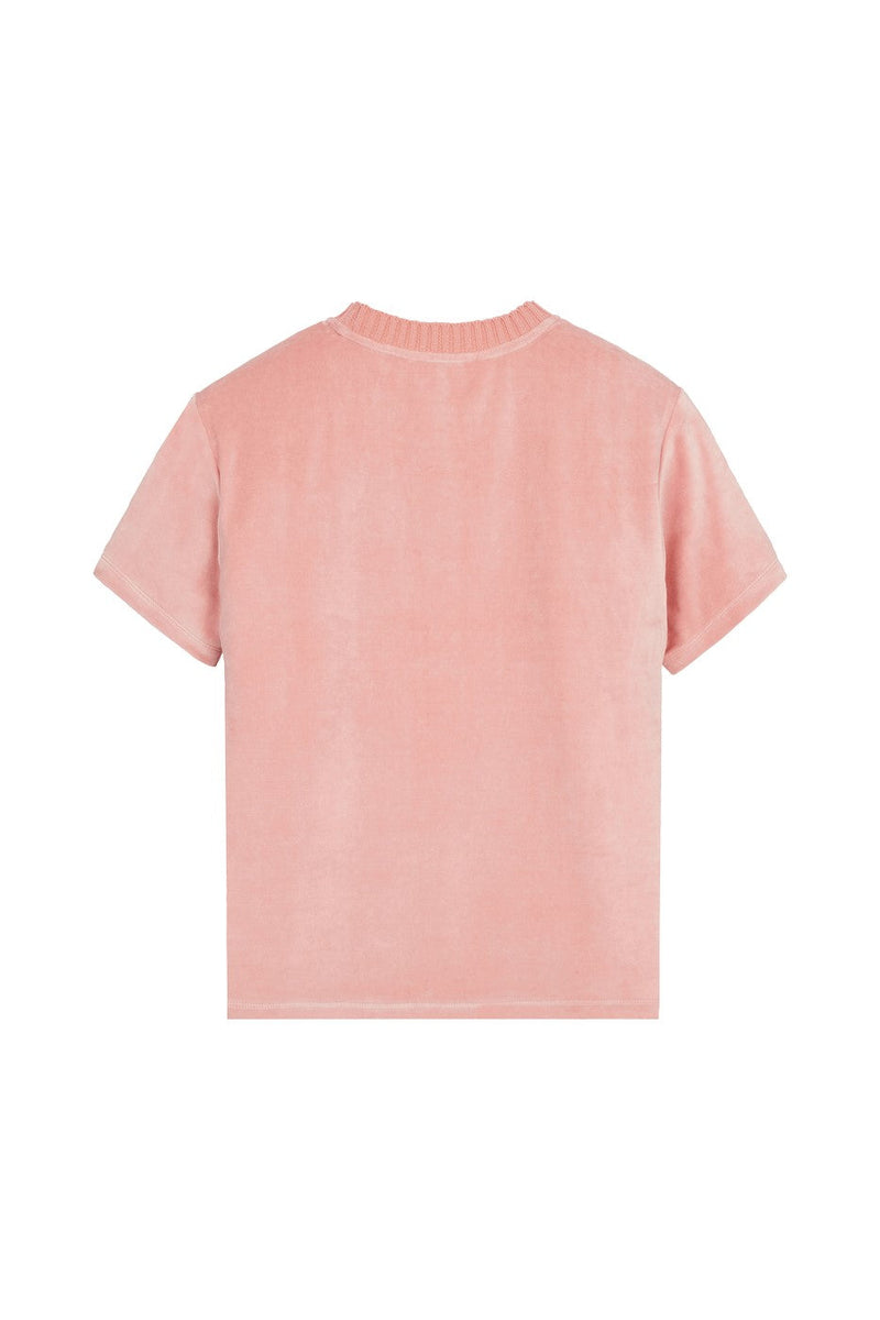 T-Shirt Velours Rykiel Rose - Femme