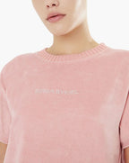 T-Shirt Velours Rykiel Rose - Femme