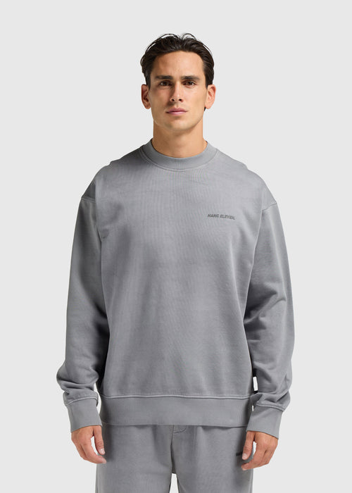 Pull Col Rond Premium Blanks - Washed Grey