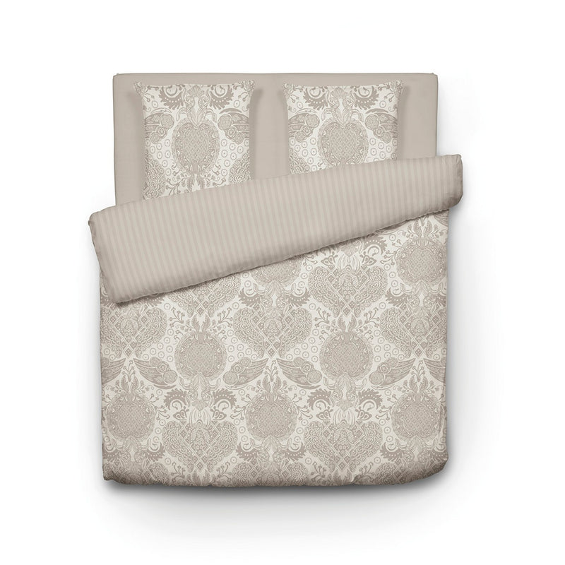 Arles - Housse De Couette + Taie(s) D'Oreiller Satin De Coton Arles Taupe
