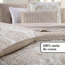 Arles - Housse De Couette + Taie(s) D'Oreiller Satin De Coton Arles Taupe