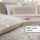 Arles - Housse De Couette + Taie(s) D'Oreiller Satin De Coton Arles Taupe